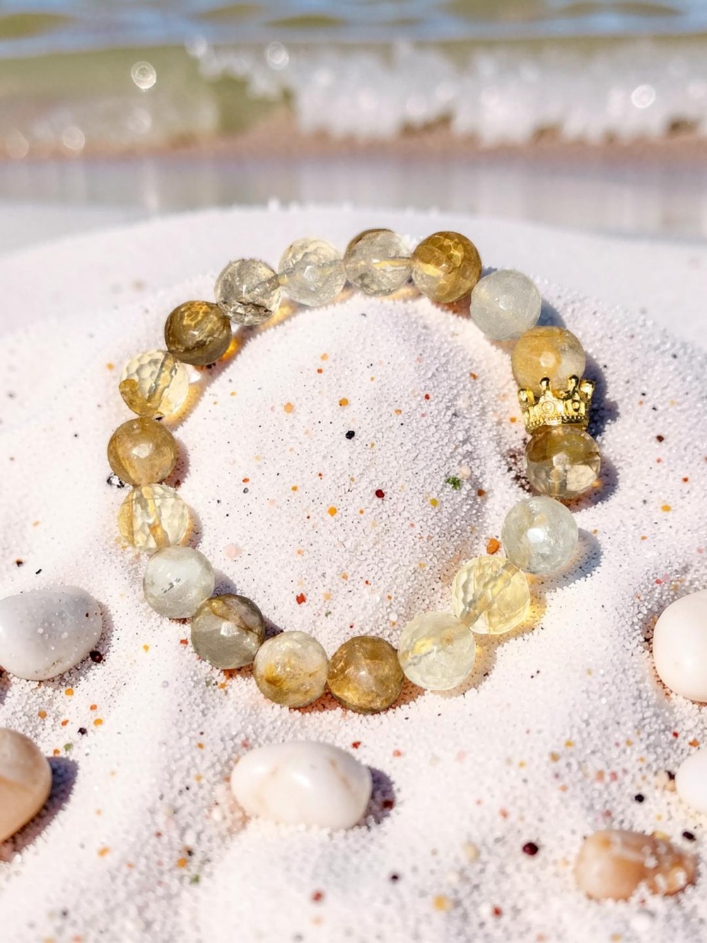 10mm Faceted Golden Healer Bracelet ✨